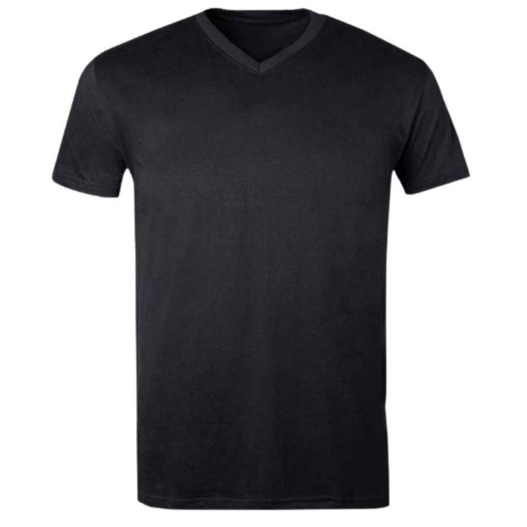 V-Neck T Shirt Black
