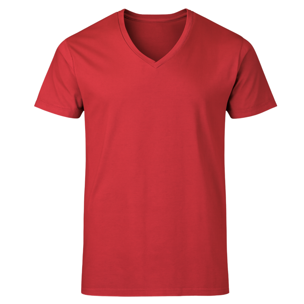 V-Neck T Shirt Red