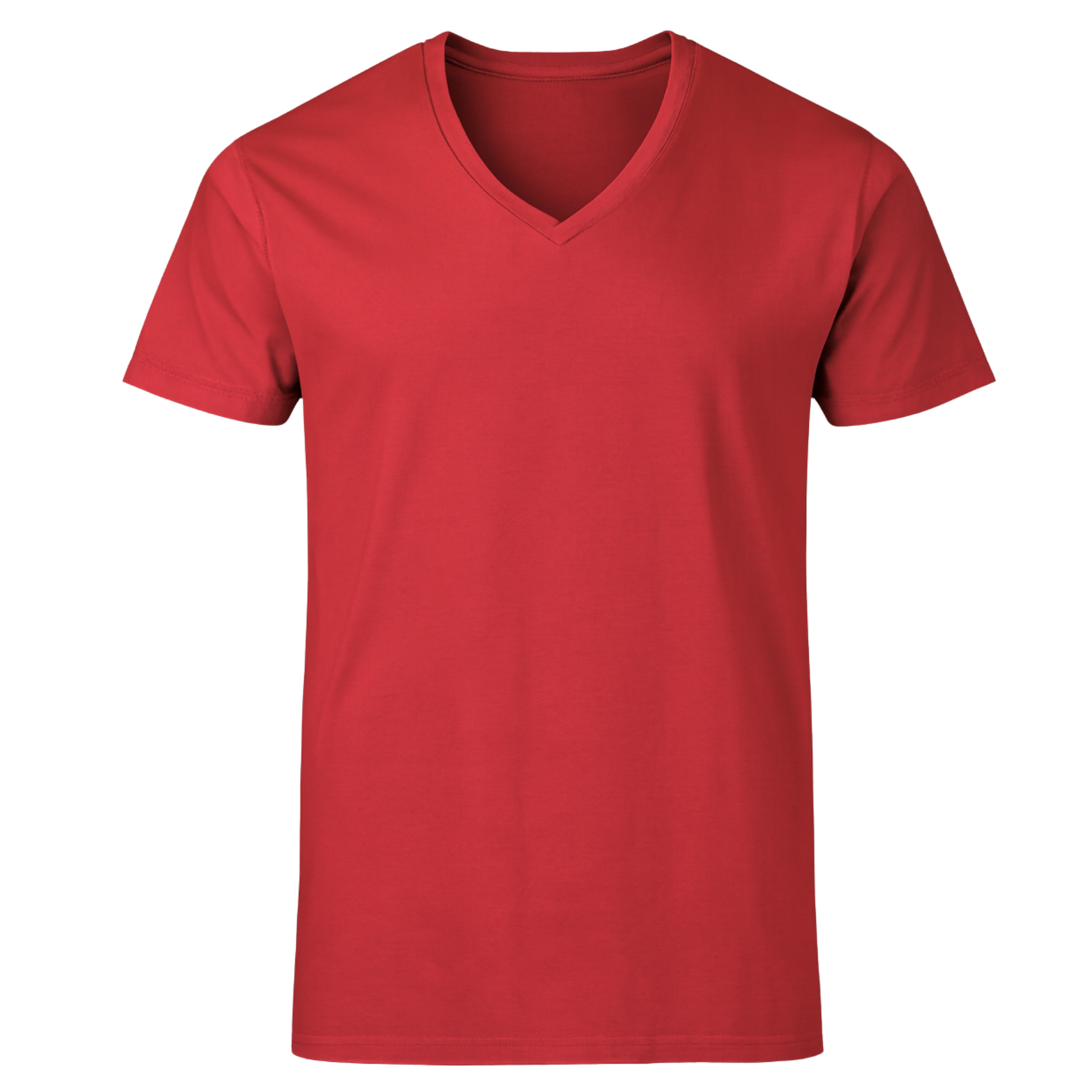 V-Neck T Shirt Red