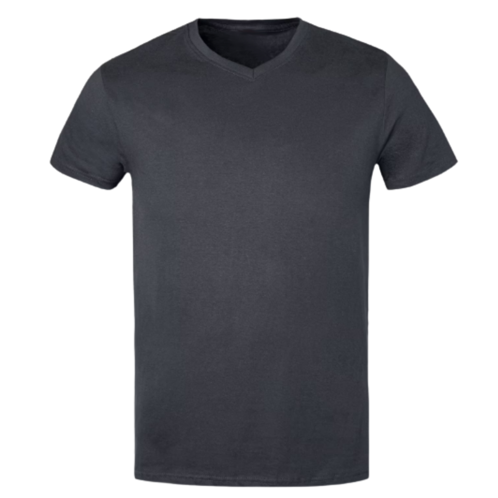 V-Neck T Shirt Charcoal