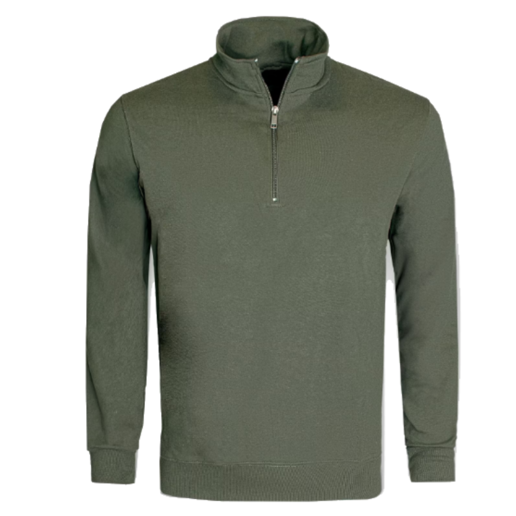 Quarter Zip Sweater Military