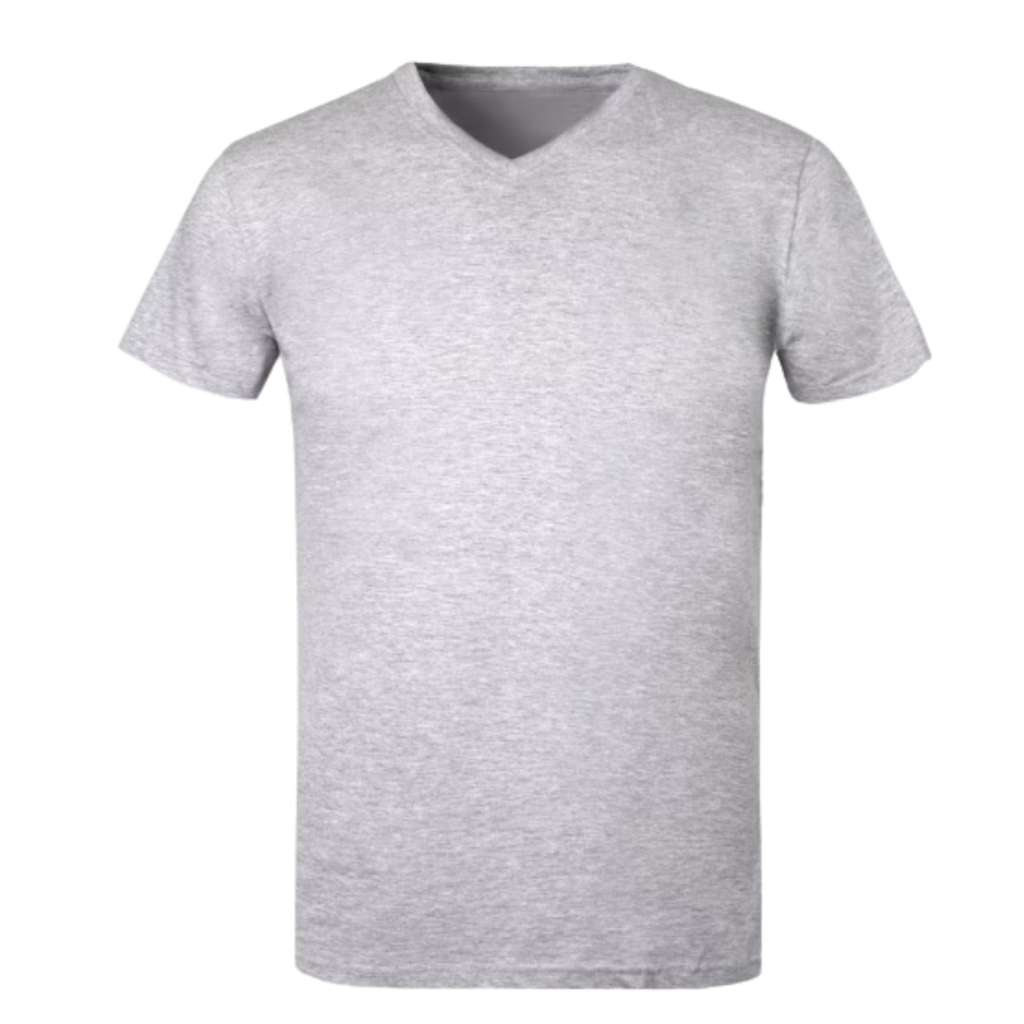 V-Neck T Shirt Grey
