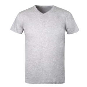 V-Neck T Shirt Grey