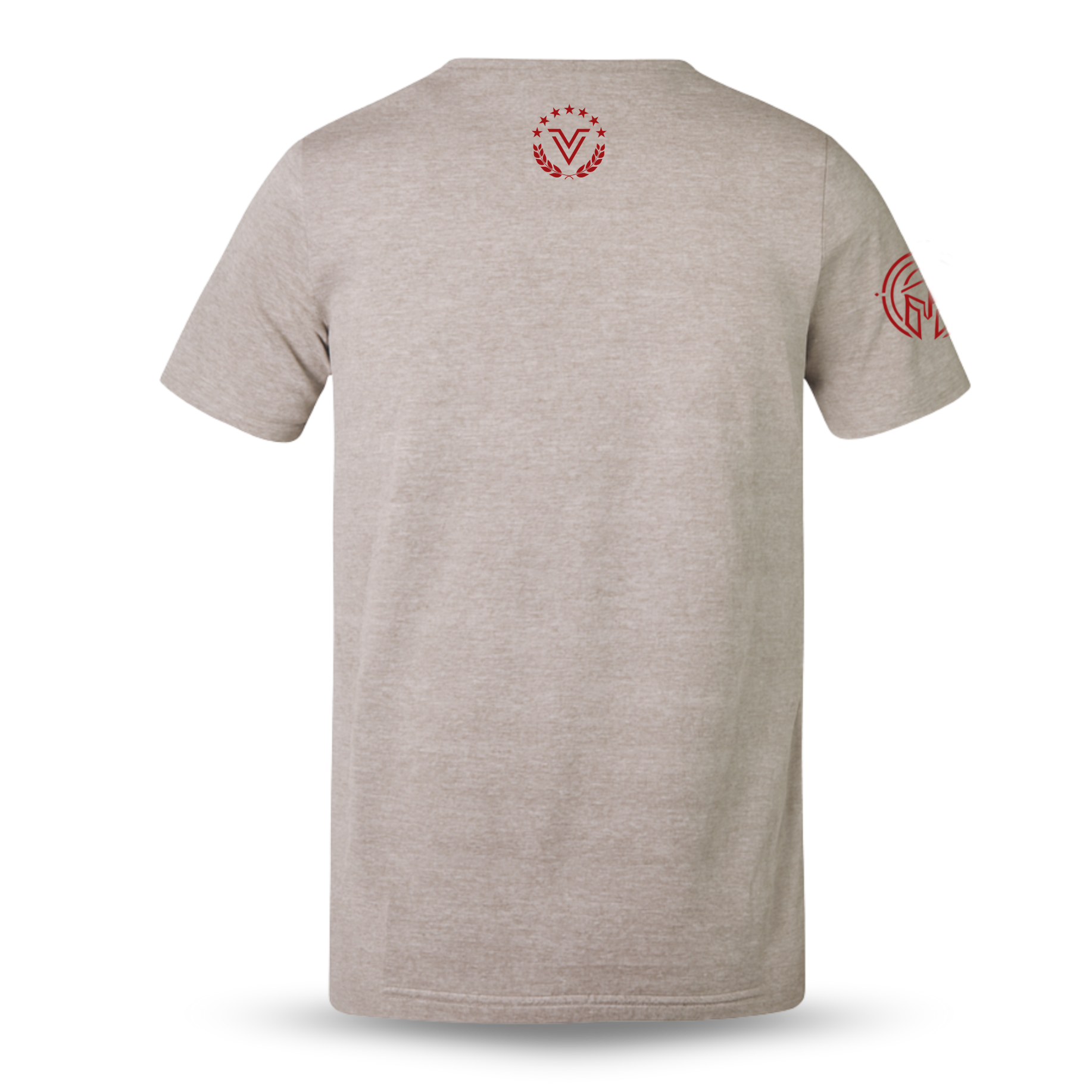 Premium T Shirt Oatmeal Melange - Image 3