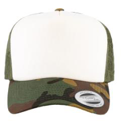 Trucker Camo & White Cap Adjustable Fit