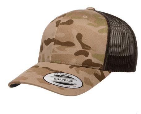 Multi Camo Brown Cap Snapback